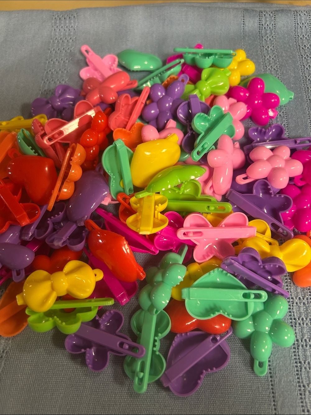 Colorful Plastic Hair Clips Bundle - Assorted Brights 80